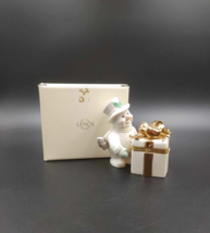 Lenox Snowman with Hinged Gift Box Trinket Christmas Figurine w/ origina... - £21.76 GBP