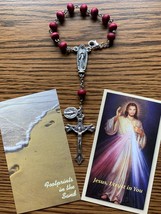 Our Lady of Guadalupe Red Auto Rosary plus Two Free Prayer Cards - £14.98 GBP