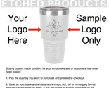 ENGRAVED Custom Personalized Name/Logo 30oz Stainless Steel Tumbler Whit... - $23.97