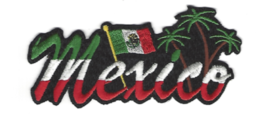 Mexico Flag Patch Iron On or Sew On Size 4.5&quot;x 1.5&quot; - £6.11 GBP