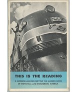 This is the Reading a Modern Railroad view book 1952 engins vintage adve... - $14.00