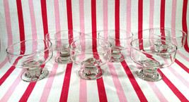 Modern 1970&#39;s Pasabahce Iceville Low Profile 6pc Glass Ice Cream and Dessert Set - £18.96 GBP