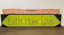 NEW Storysquares Topper Faith, Hope, Love 17” Demdaco Story Squares 13803 - $12.82