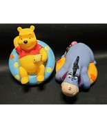 Vintage 90s Disney Eeyore &amp; Winnie the Pooh Bathtub Squirting Rubber Duc... - $597.17 MXN