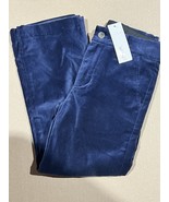 SZ 6 Janie And Jack Boys Navy Blue Velvet Dress Pants Adjustable Waist B... - $552.23 MXN