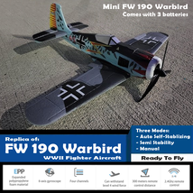 RC Airplane FW190 Warbird 4CH Aerobatics Aircraft Stunt 6 Axis Gyro Cont... - $119.99