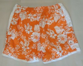 Roundtree &amp; Yorke Size 3XB MAY Orange Floral New Men&#39;s Cargo Swim Trunks Shorts - £51.15 GBP