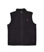 Ariat Vest Mens S Black Fleece Full Zip Sweatshirt Jacket Logo Pockets - £25.46 GBP