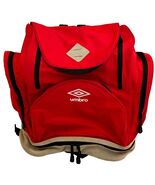 Umbro Red Backpack w/ Suede Bottom – 16&quot;x15&quot;x8.5&quot; – Multi Pocket, Laptop... - $13.99