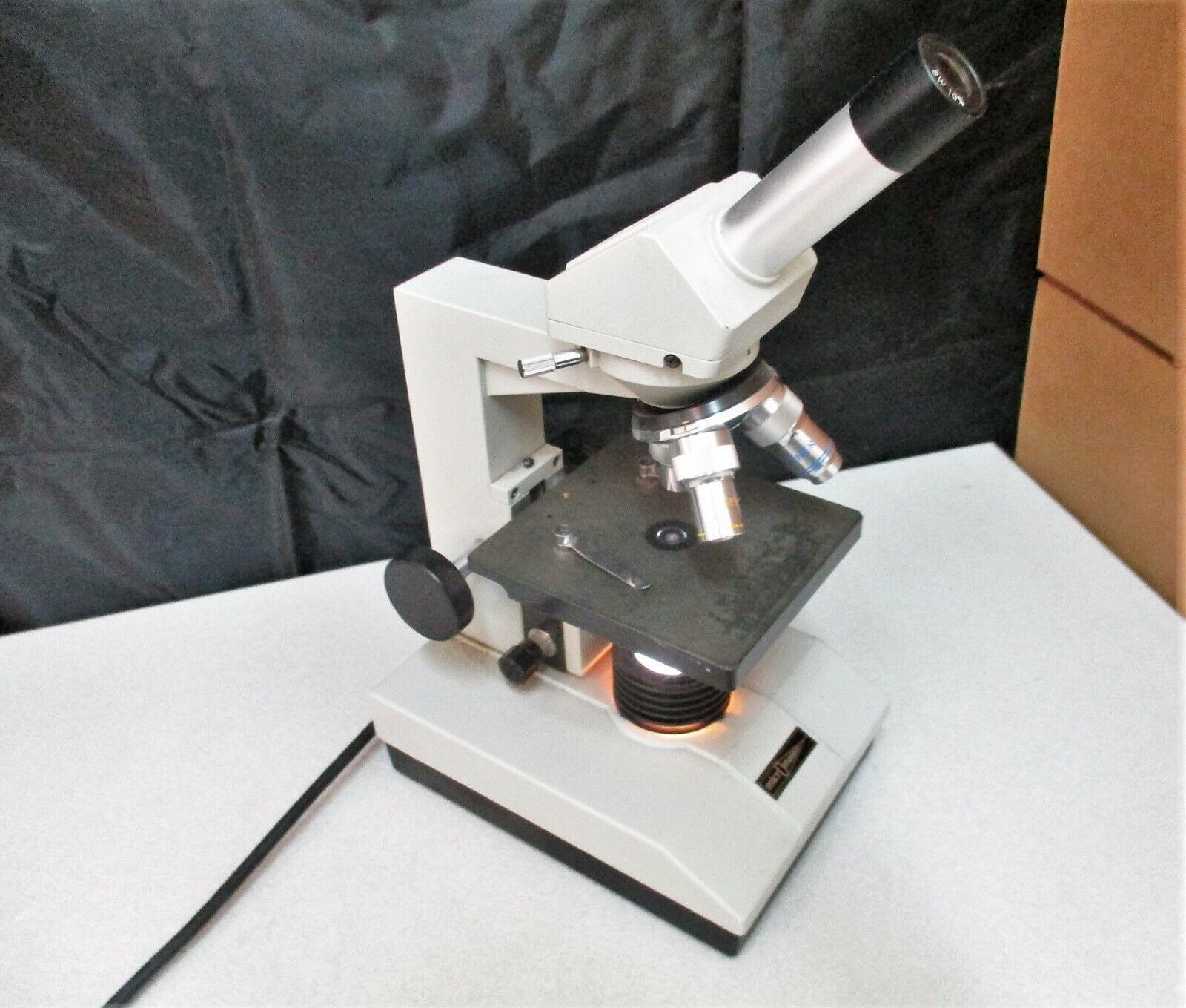 Fisher Scientific Allied Micromaster Microscope E W/BW10X Eyepiece &amp; 4, ... - $32.28