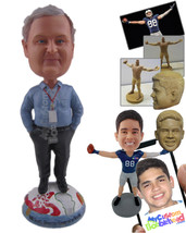 Personalized Bobblehead Corporate Man In Formal Attire And With The Hands In His - £66.49 GBP