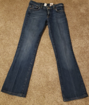 Lucky Brand Jeans Women&#39;s 6x28 Stretch Dungaree Sundown Straight Leg Blu... - £13.18 GBP