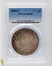 1890-S Silver Morgan Dollar $1 PCGS Graded MS 65 - £1,139.44 GBP