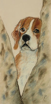 Beagle Dog Art Pastel Drawing Solomon - $1,824.42 MXN