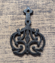 Vintage Black Cast Iron Trivet Butterfly Hanging Decor - £9.25 GBP