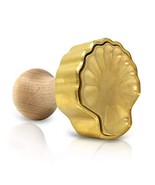 LA GONDOLA Ravioli Stamp SHELL shaped in Brass with Natural Wood Handle,... - $101.87 CAD