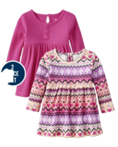 NWT The Children&#39;s Place Baby Fair Isle Thermal Dress 2-Pack 3-6 6-9 9-1... - $14.99