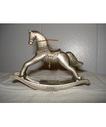Hallmark Cards 15th Anniv Pewter Rocking Horse Ornament 1995 - $456.94 MXN