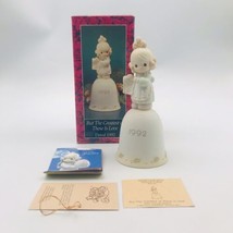 1992 Precious Moments Bell But The Greatest of These Is Love 527726 Girl Santa - £7.57 GBP