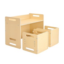 VEVOR Montessori Weaning Table and Chair Set, Wooden Toddler Table and C... - $128.49