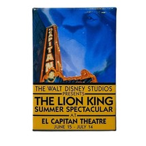 El Capitan Theater Lion King Pin Back Button 3” Summer Spectacular Vinta... - $4.18