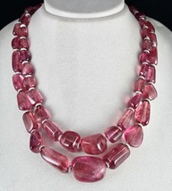 Natural Rubellite PinK Tourmaline Beads 1027 Ct Stone Silver Cocktail Necklace - £10,325.75 GBP