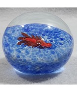 3&quot; KOI Tropical Fish Blue Ocean Hand Blown Art Glass Paperweight 9&quot; Diam... - £26.24 GBP