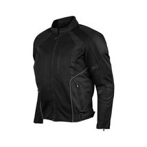 Mens Black Mesh Motorcycle Jacket with CE Armor - 715411 - €88,02 EUR+
