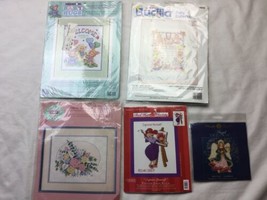 Lot of 5 Bucilla Mill Hill Dimensions Cross Stitch New &amp; Used - £19.50 GBP