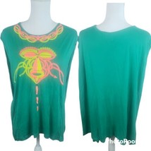 English Rose Women&#39;s Cape Back Blouse Boho Embroided Detail Green Size S... - £19.93 GBP