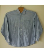 Alex Cannon Mens Dress Shirt Button Front Long Sleeve Blue Sz L - $24.44 CAD