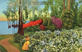 Cypress Gardens Unposted Vintage Postcard Florida Curt Teich - £7.90 GBP