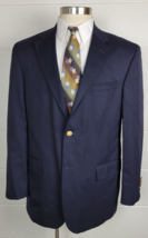 Nautica Mens Navy Blue Wool Blazer Jacket w. Gold Buttons 42R - £11.87 GBP