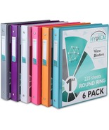 Lot Of 6 Pack Xhsheng Durable View Binders 1&quot; Round Ring 225 Sheet Lette... - £22.88 GBP