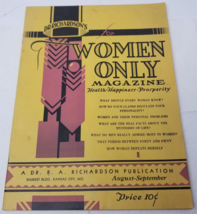 Dr. Richardson Women Only Magazine 1935 Health Happiness Prosperity Kans... - $18.95