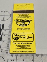 Matchbook Cover  Edgewater Beach Inn On the Bay ST Petersburg, FL  gmg Unstruck - £9.56 GBP