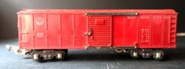 Vintage American Flyer S Gauge Red B&amp;O 633 Box Car Baltimore &amp; Ohio - $374.24 MXN