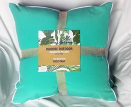 NEW TOMMY BAHAMA 2 Turquoise Outdoor Throw Pillows Mildew Fade Water Resistant - £69.91 GBP