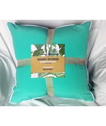 NEW TOMMY BAHAMA 2 Turquoise Outdoor Throw Pillows Mildew Fade Water Res... - £70.05 GBP