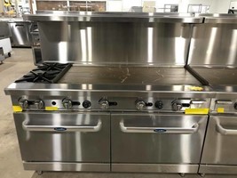 NEW 60&quot; RANGE 2 BURNERS, 48&quot; GRIDDLE, 2 OVENS RANGE STOVE  LP GAS  FREE ... - $80,781.05 MXN