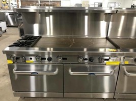 NEW 60&quot; RANGE 2 BURNERS, 48&quot; GRIDDLE, 2 OVENS RANGE STOVE  LP GAS  FREE ... - $4,275.00