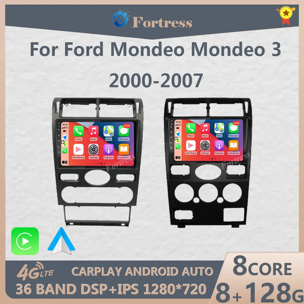 2din Android13 Car Radio Multimedia Carplay Auto GPS Navigation For Ford Mondeo - £116.96 GBP+
