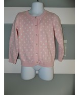 Tommy Hilfiger Pink W/White Polka-Dot Sweater Cardigan Size 3T Girl&#39;s - $22.14 CAD