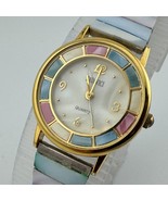 Vintage Badavic Quartz Watch Women Mother of Pearl Gold Tone Stretch New... - $32.81 CAD
