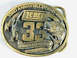 Zebco Fishing Reels 33rd Anniversary Limited Edition Belt Buckle 1955to 1988 VTG - £10.68 GBP