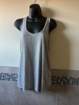 Pre-owned VINCE Gray Sequin Front Racer Back Tank SZ S - $39.60