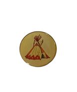 Vintage Teepee Pin Button Native American Tent Camp Badge Brooch - $9.00