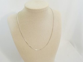 Department Store 18&quot; Sterling Silver Box Chain Necklace A657 - £18.95 GBP