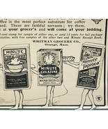 1901 Whitman Grocery Minute Tapioca Coffee Gelatine Victorian Food Adver... - £12.57 GBP