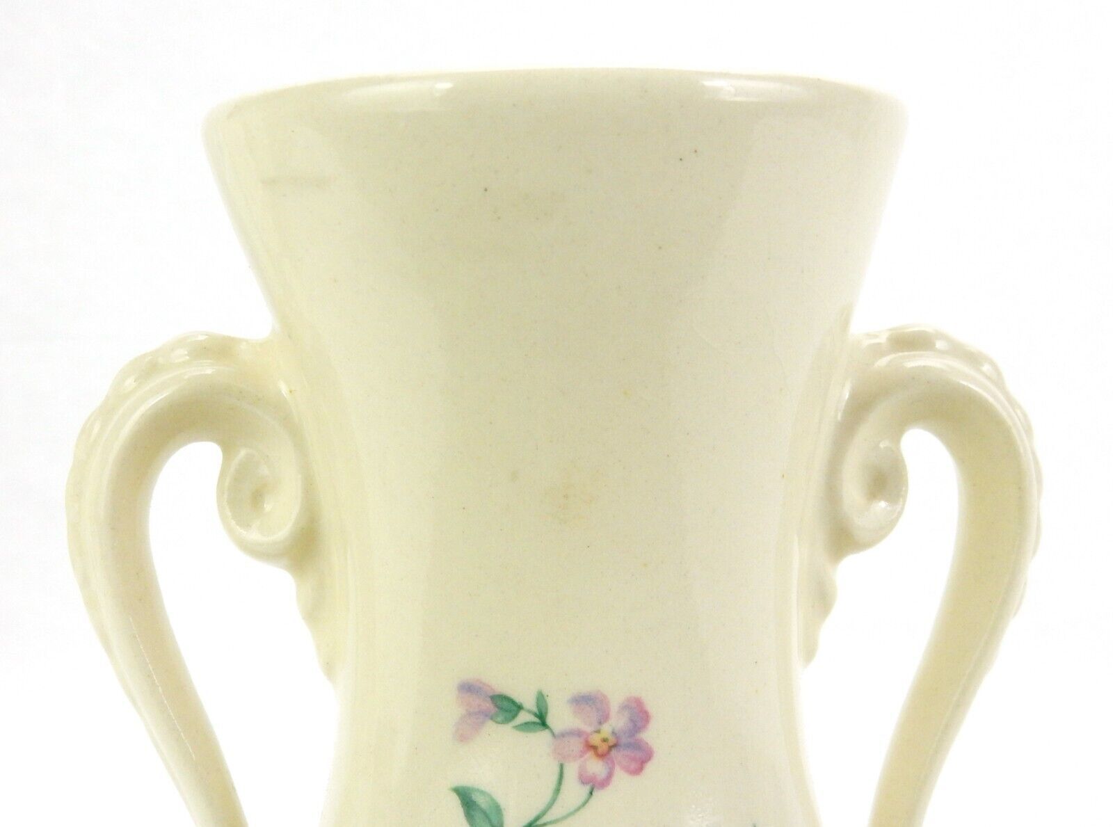 Vintage Royal Copley Urn Vase, Twin Beaded Handles, Wildflower Pattern, 6.25" Item image 7